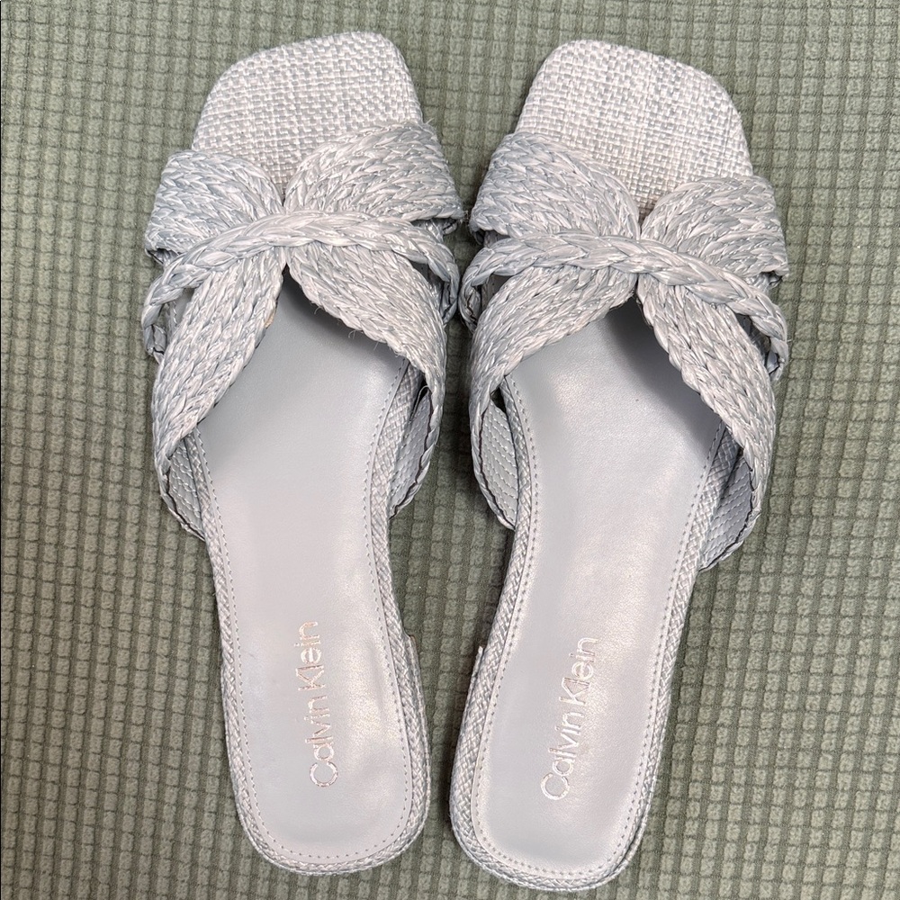 Calvin Klein Women's Light Blue Sandals Size 9 New